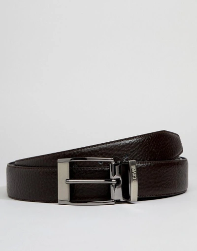 Roberto Cavalli Skinny Leather Belt - Brown