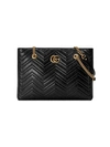 Gucci Gg 2.0 Matelasse Medium Leather East/west Tote Bag In Black