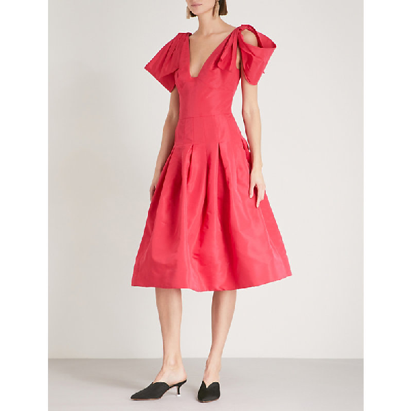 oscar de la renta fit and flare dress