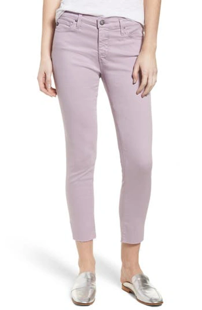 Ag Prima Mid-rise Cropped Skinny Jeans In Grey Dawn