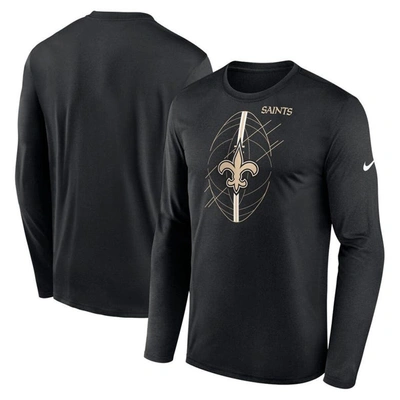 Nike Black New Orleans Saints Legend Icon Long Sleeve T-shirt