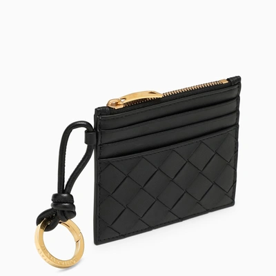 Bottega Veneta Intrecciato Small Black Card Holder