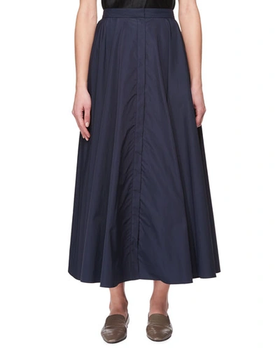 The Row Saga Long Pleated A-line Skirt