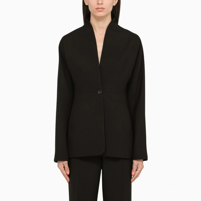 Ferragamo Structured Black Single-breasted Jacket