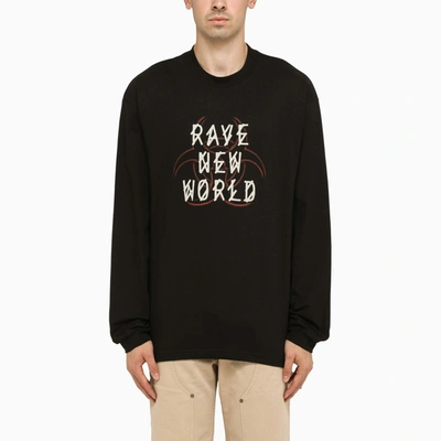 44 Label Group Black Cotton Fallout Sweatshirt