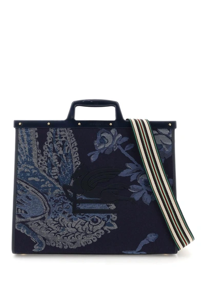 Etro Love Trotter Tote Bag In Blue