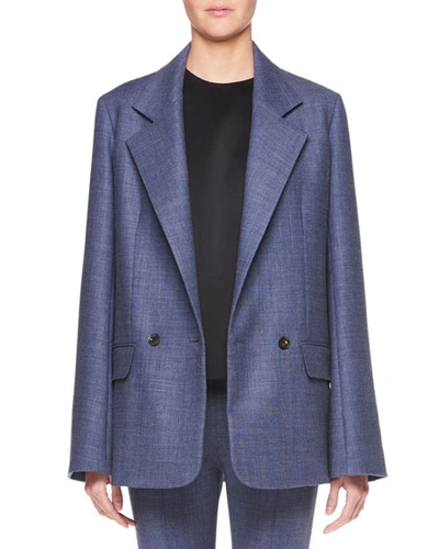 The Row Spreyley Double-breasted Wool-blend Jacket In Slate