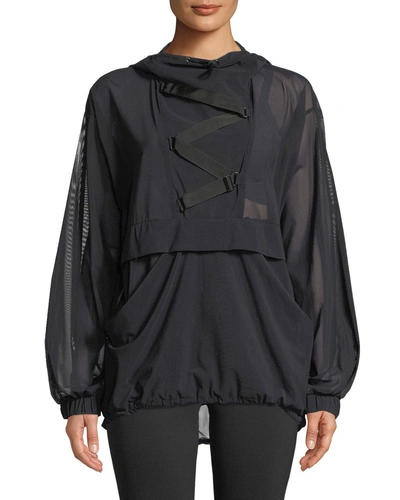 Michi Switchback Pullover Jacket In Black