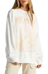 Billabong Ride In Cotton Blend Graphic Sweatshirt In Salt Crystal 4