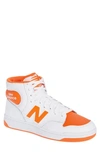 New Balance 480 High Top Sneaker In White/orange