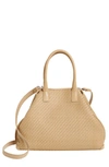Akris Small Ai Woven Leather Tote In 234 Cordage