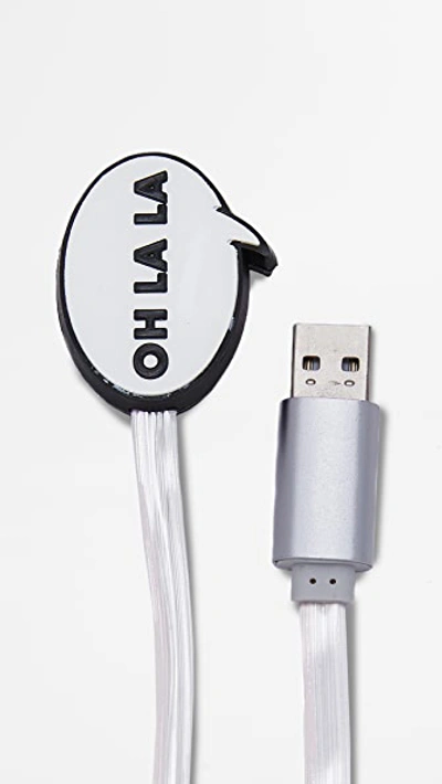 Iphoria Speech Bubble Lightning Cable In Black/white