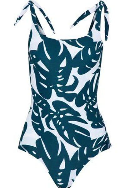 Mikoh Pupukea Printed Swimsuit In Petrol