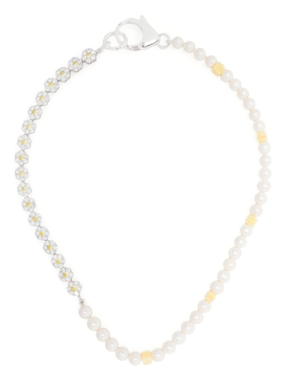 Hatton Labs Daisy Sterling Silver Pearl Necklace