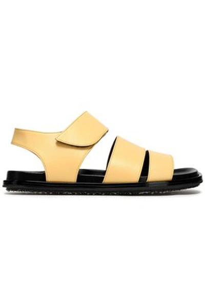 Marni Woman Leather Sandals Pastel Yellow