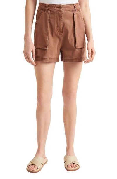 Splendid Women's Margaret High-rise Trouser Shorts In Brown