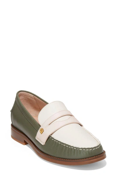 Cole Haan Lux Pinch Penny Loafer In Tea Leaf-egret-rosewater