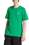 Adidas Originals Essentials Embroidered Trefoil Cotton T-shirt In Green