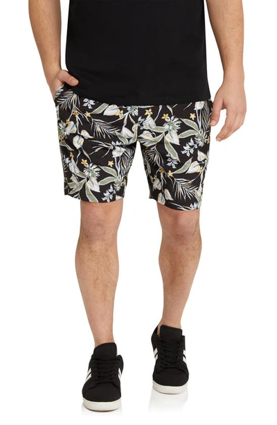 Johnny Bigg Tropics Print Swim Trunks In Black