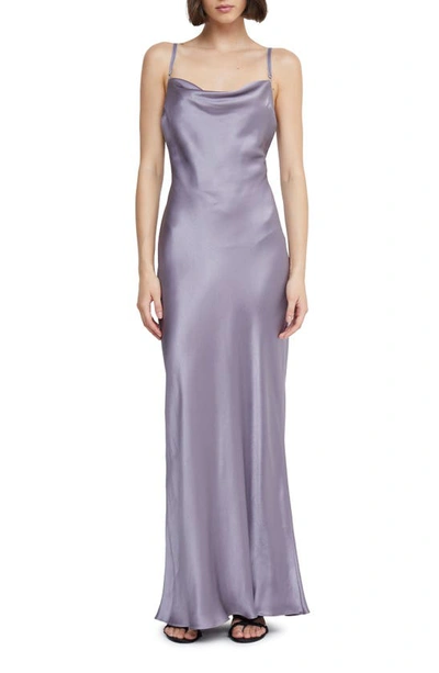 Bec & Bridge Malia Square Neck Viscose Maxi Dress In Lavender Ash