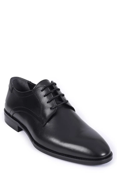 Vellapais Napa Leather Derby In Charcoal Black
