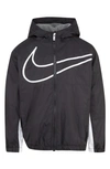 Nike Kids' Swoosh Fleece Lined Windrunner Jacket In Black