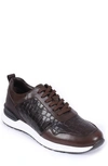 Vellapais Weston Leather Sneaker In Chocolate Brown