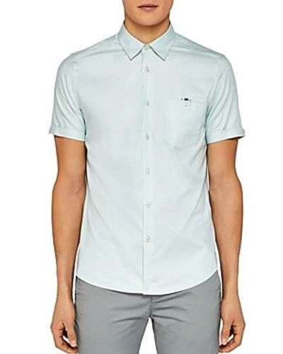 Ted Baker Wallo Regular Fit Oxford Button-down Shirt In Green