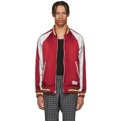Wacko Maria Reversible Red & Black Ska Bomber Jacket | ModeSens