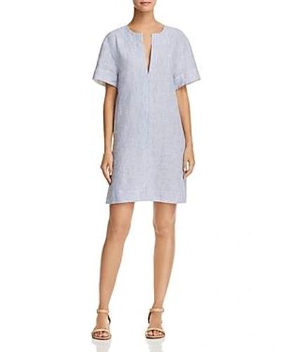 Theory Striped Shift Dress In Blue/white