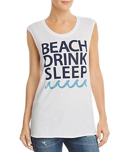Chaser Beach Graphic Tee In White