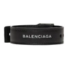 Balenciaga Logo Leather Party Bracelet In 1000 Black
