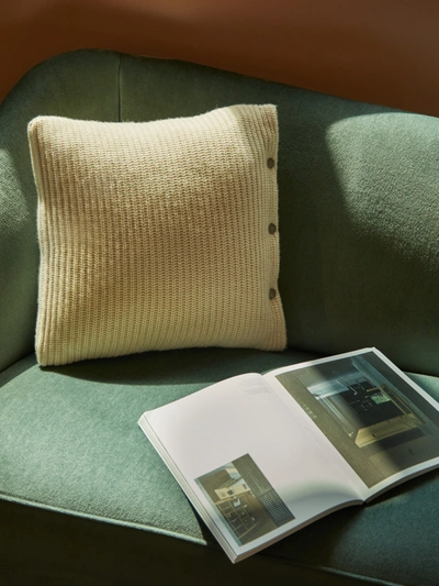 Brunello Cucinelli Cashmere Pillow In Neutral