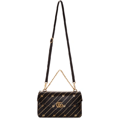 Gucci Thiara Medium Double Envelope Shoulder Bag In Nero Oro/ Mystic White Multi