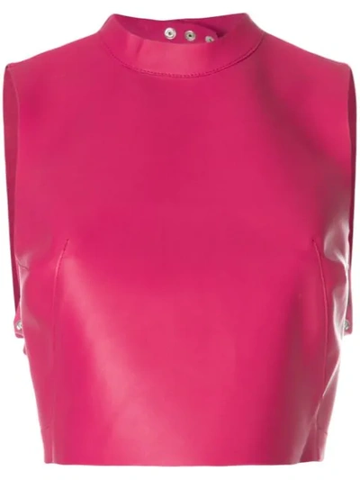 Manokhi Sleeveless Crop Top In Pink