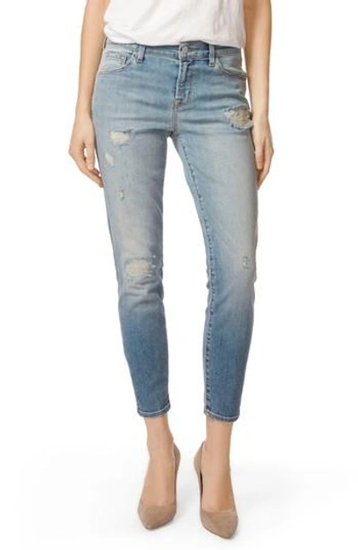 J Brand 835 Distressed Capri Skinny Jeans In Nolita
