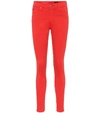 Ag Farrah High Waist Ankle Skinny Jeans In Red