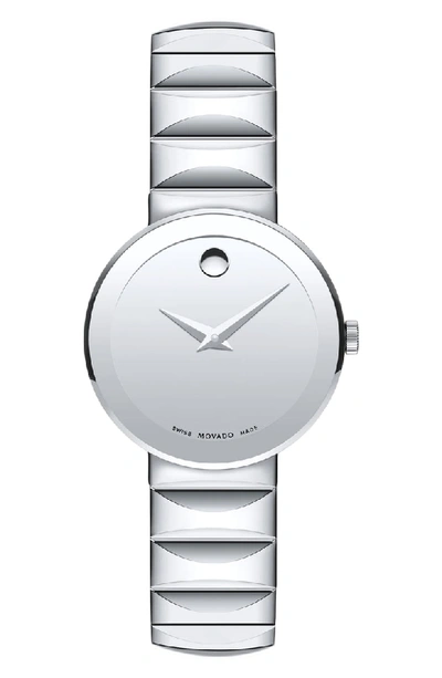 Movado Sapphire Bracelet Watch, 26mm In Silver