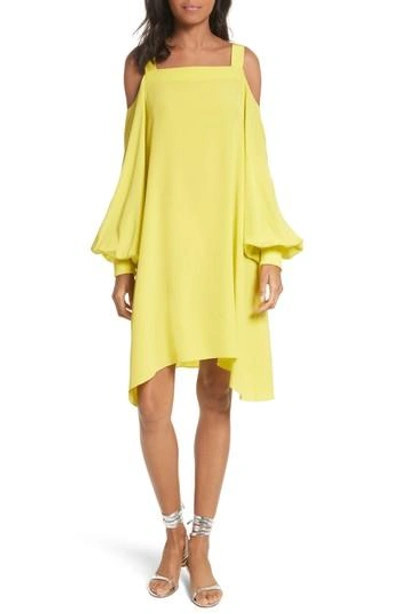 Tibi Strappy Back Silk Dress In Vibrant Yellow