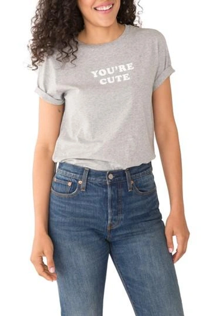 Bando Ban. Do You're Cute Text Me Classic Tee In Heather Grey