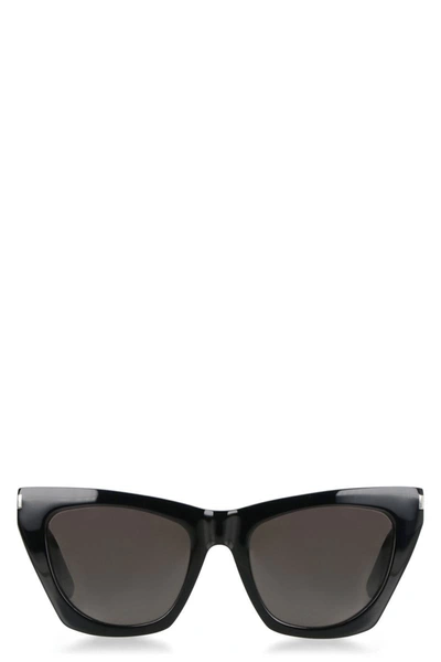 Saint Laurent New Wave Sl 214 Kate Sunglasses In Black