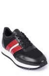 Vellapais Carolina Side Stripe Sneaker In Charcoal Black