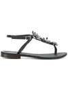 Emanuela Caruso Embellished Sandals - Black