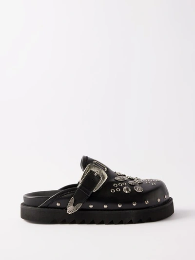 Toga Virilis Ssense Exclusive Brown Studded Loafers In Drk Chocola