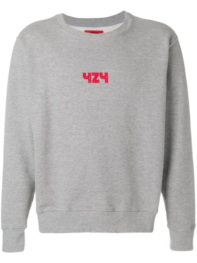 424 Logo Print Sweatshirt In Grey