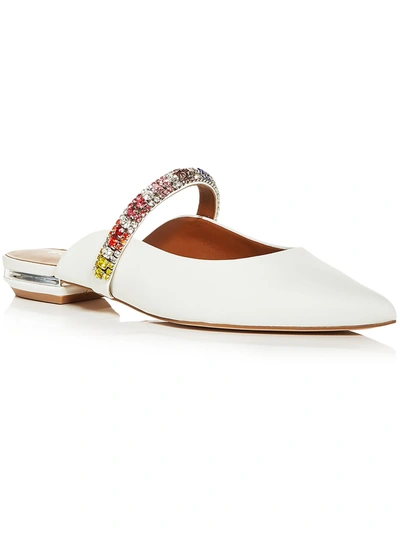 Kurt Geiger Princely Rainbow Womens Leather Pointed Toe Mules In White
