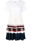 3.1 Phillip Lim / フィリップ リム Pleated Skirt T-shirt Dress In White