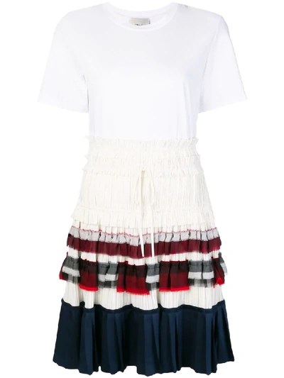 3.1 Phillip Lim / フィリップ リム Pleated Skirt T-shirt Dress In White
