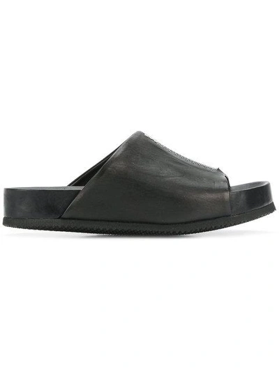 Isaac Sellam Experience Isaac Sellam X The Last Conspiracy Stitch Detail Sandals - Black