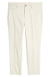 Hugo Boss Genius Slim Fit Stretch Pleated Pants In Open White